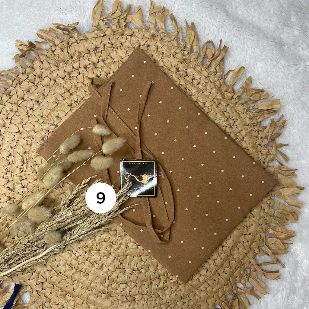 Bugis Hijab - Bergo Maryam Motif Polkadot - Ukuran L - Bergo Instan-9. Khaki