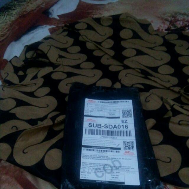 Tunik Batik Batikwanita Batiktunikbatik B021 Lengan 7/8 Serut Resleting Belakang Baju Wanita Atasan