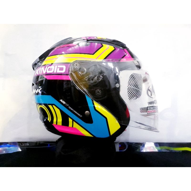 NHK HELM R1 MOTIF XINOID BLACK BLUE PURPLE | NHK R1 DOUBLE VISOR TERMURAH