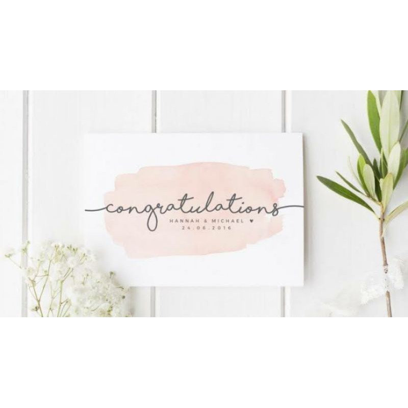 KARTU UCAPAN Wedding Anniversary Birthday Gift Card