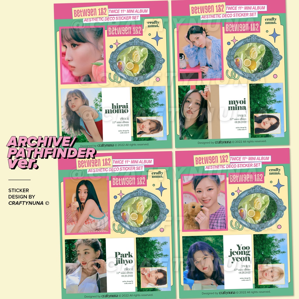 TWICE BETWEEN 1&amp;2 AESTHETIC DECO STICKER SET hias case hp stiker kpop estetik jihyo tzuyu casing