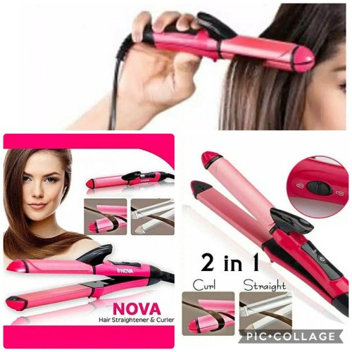 CS1-Catok Nova /INOVA 2in1 Catokan Rambut 2 in 1 Hair Lurus alat Keriting Professional Curly Curler Profesional | catok murah