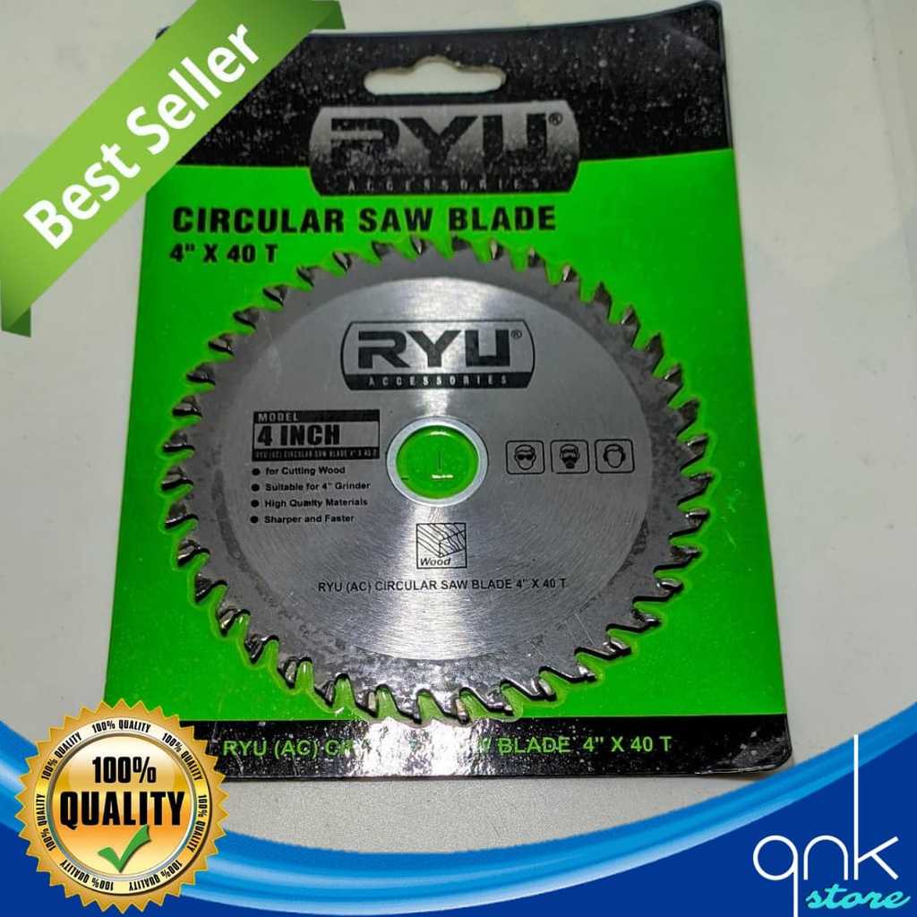 Mata Gergaji Kayu 4 Inch x 40T Circular Saw Blade RYU