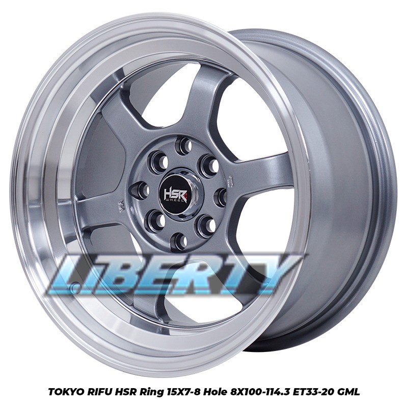 VELG MOBIL CELONG HSR WHEEL TOKYO RIFU RING-15 LEBAR-7/8 PCD-8X100/114,3 ET-33/20 BUAT JAZZ, MOBILIO