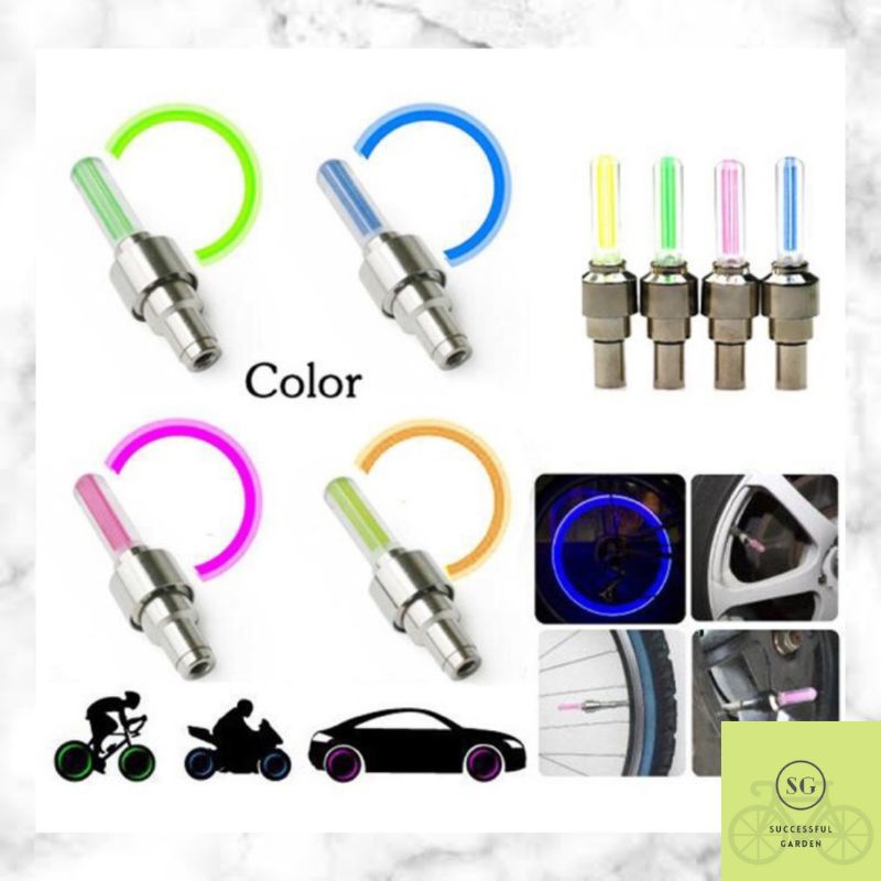 Lampu Pentil Roda Sepeda / Tutup Pentil Sepeda