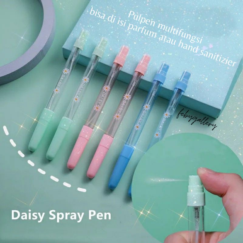 

PULPEN UNIK MULTI FUNGSI BOTOL PARFUM SANITIZIER TRAVEL SIZE - BUNGA DAISY