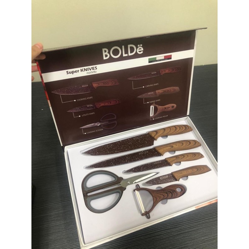 BOLDe Super Knives Marbella Pisau set isi 6 pcs