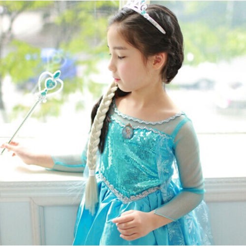  Baju  Kostum Frozen Elsa  Gaun Putri  Cosplay Princess Anak  