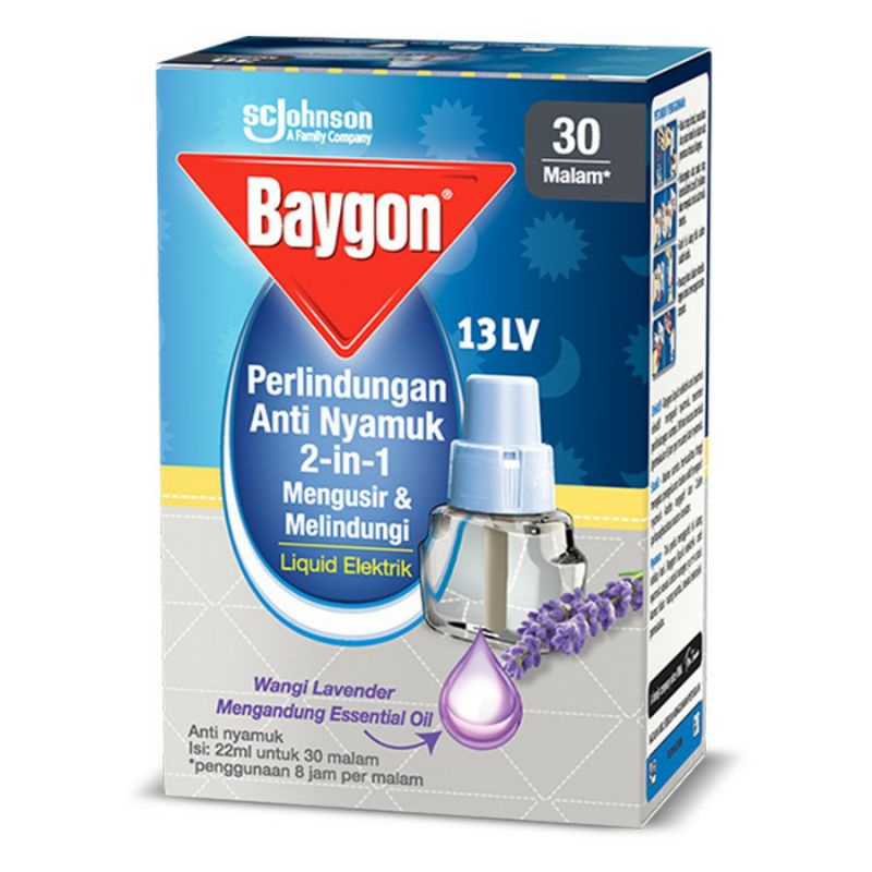 Baygon obat nyamuk Elektrik Lavender ( Alat + Isi reff 22ml)