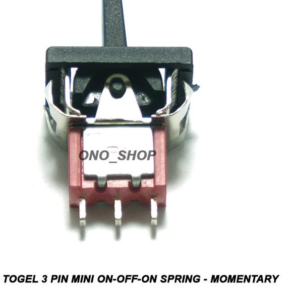 ✪ Saklar Togel 3 Pin Mini On-Off-On Spring - Momentary ➽