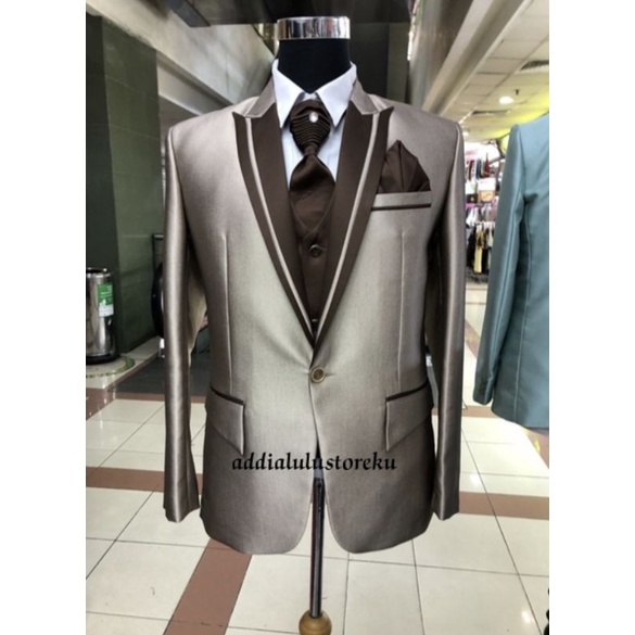 Jas pengantin mocca/jas wedding moca premium/jas formal pria
