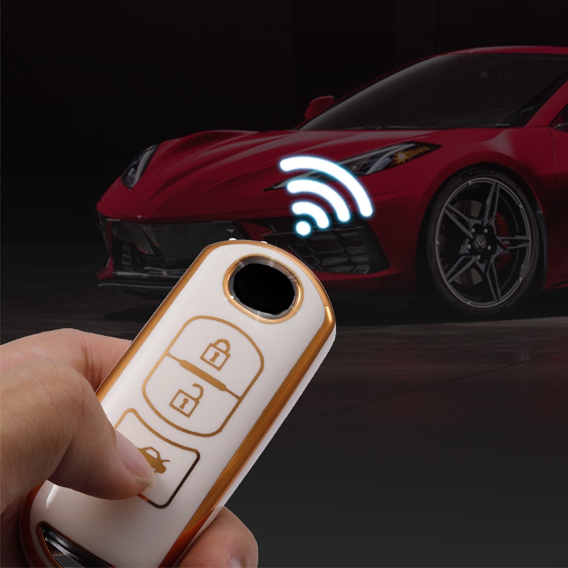 Case Remote Kunci Mobil 3 Tombol Bahan TPU Untuk Mazda 2 3 6 Atenza Axela Demio CX-5 CX5 CX-3 CX7 CX-9 CX-4 MX-5