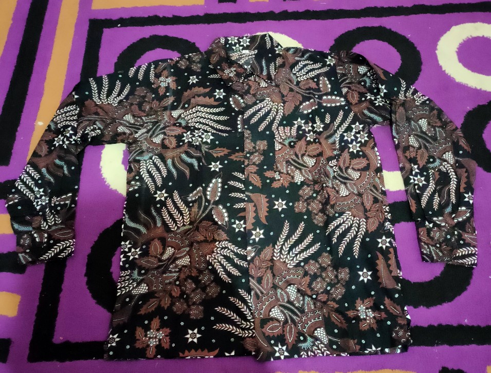 Kemeja Batik Semi Sutra Shyntetic Premium Exclusive Puring Istimewa Bahu Pakai Busa