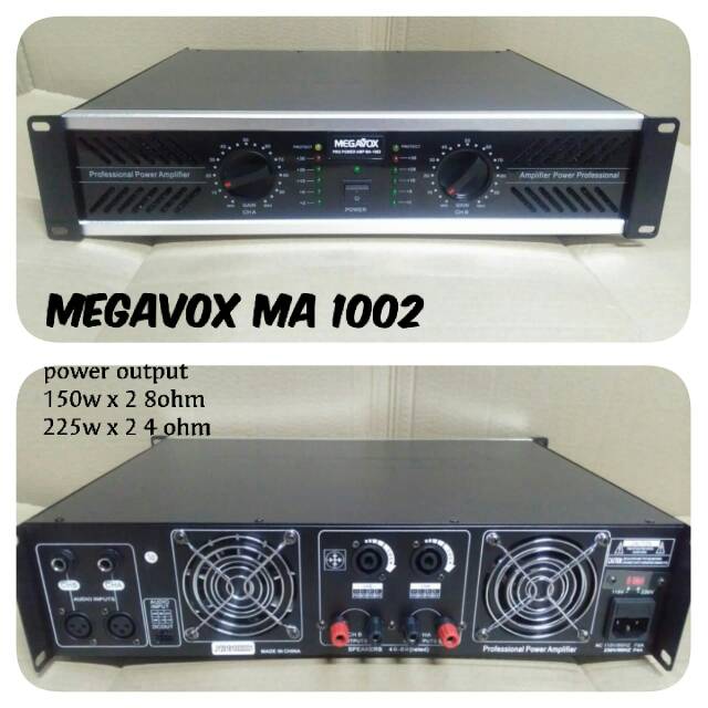 POWER AMPLI MEGAVOX MA1002 MA 1002 ORIGINAL