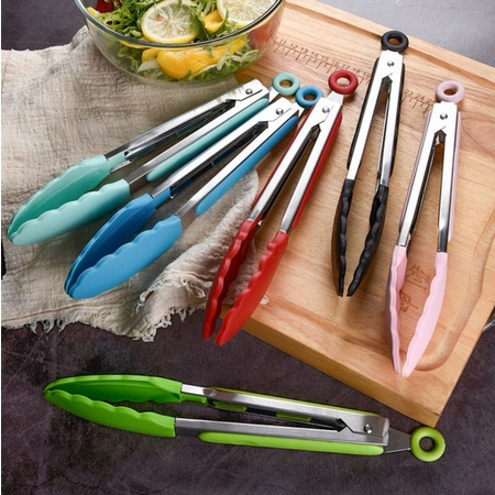 BEST SELLER / PENCAPIT MAKANAN SILIKON / CAPITAN GORENGAN / PENCAPIT KUE / FOOD TONGS SILICONE