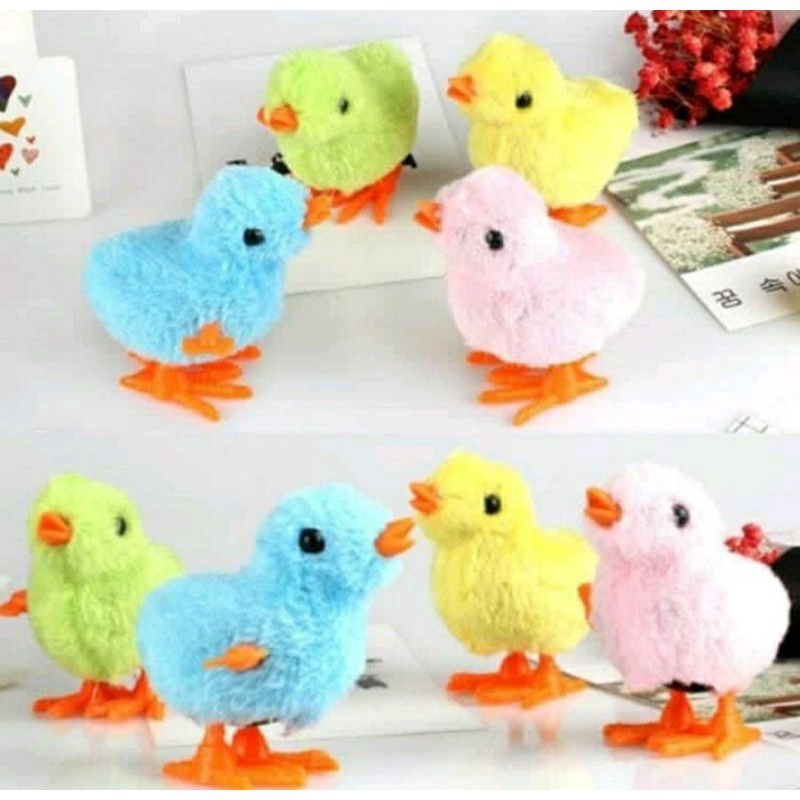 Mainan bayi anak ayam berjalan lucu plush toy / mainan anak ayam putar
