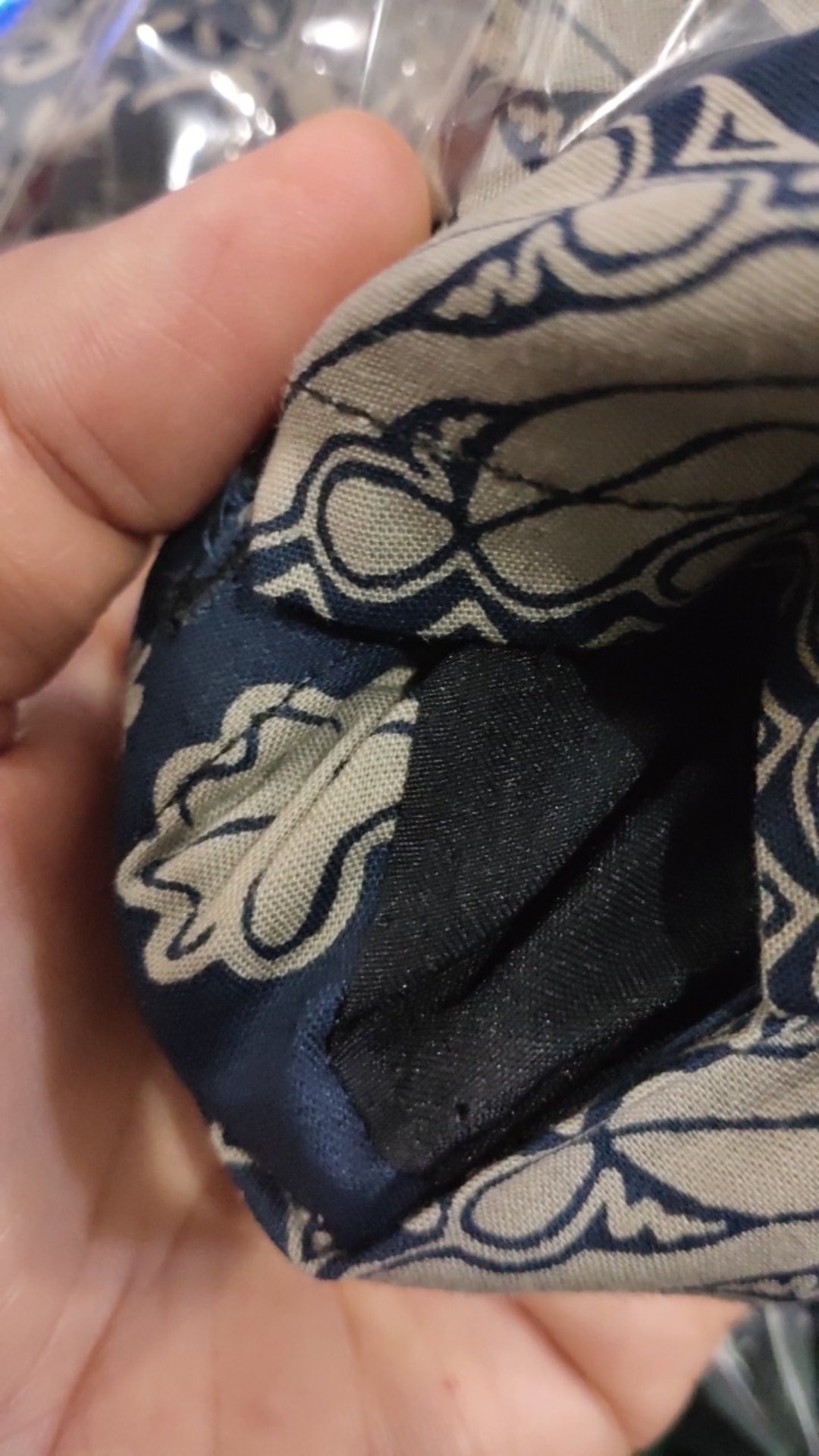 Bantara Navy Kemeja Batik Pria Full Furing Bahan Katun Primisima