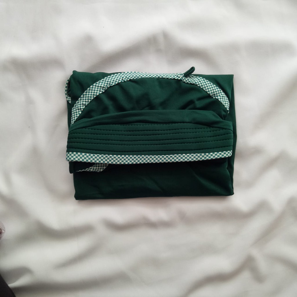 Hijab Instan Jersey Serut Kotak List Inayah Bergo Irene Polos-SRT LIST JOTOL