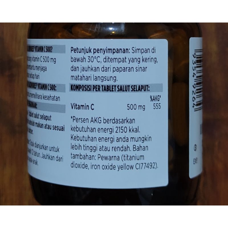 Blackmores Vitamin C 500 MG (60 Tablet)/ Antioksidan / Daya Tahan Tubuh / Penyembuhan Pasca Sakit