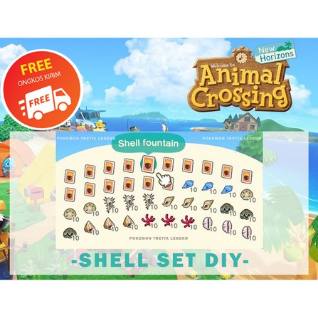 Coral Shell set DIY Lengkap BELLS NMT Animal Crossing