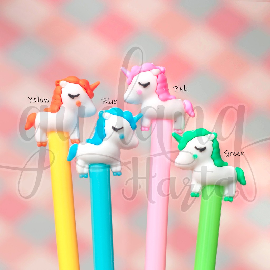 Pulpen Gel Crying Unicorn Pena Unik Lucu Bolpen GH 307178