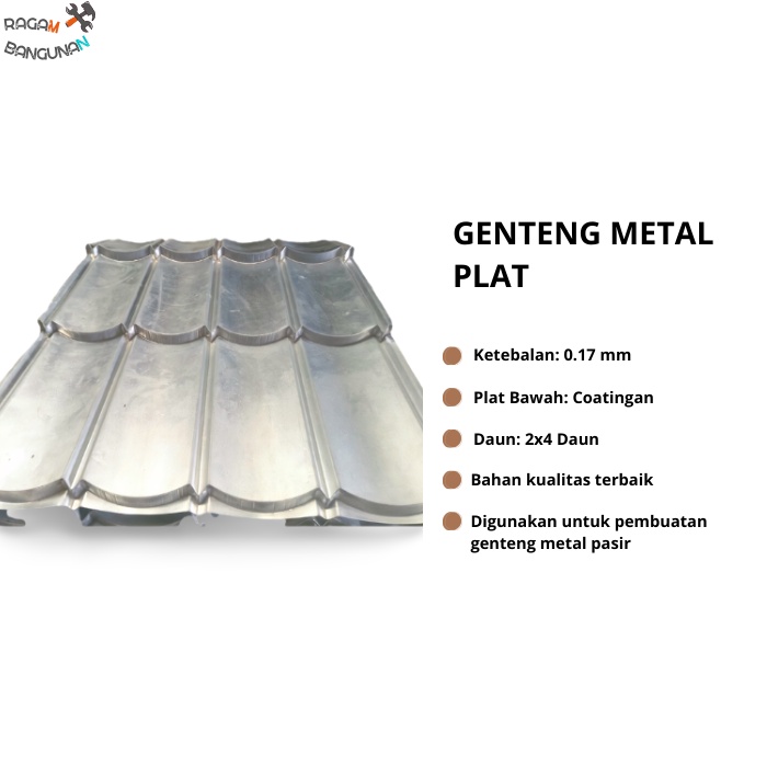 Plat Genteng Metal 2x4 Untuk Pembuatan Genteng Metal Pasir