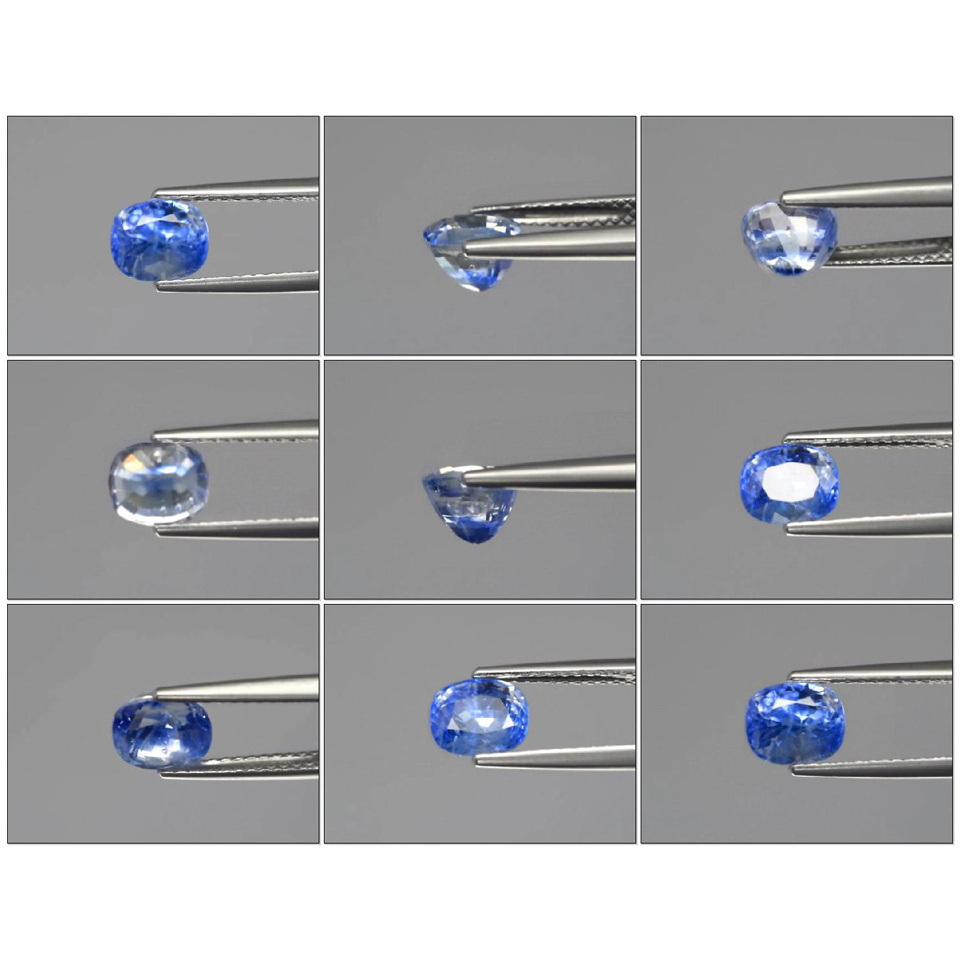 Certified Cushion 1.60ct 6.5x5.5mm Natural Heat Only Blue SAPPHIRE, Ceylon SP105