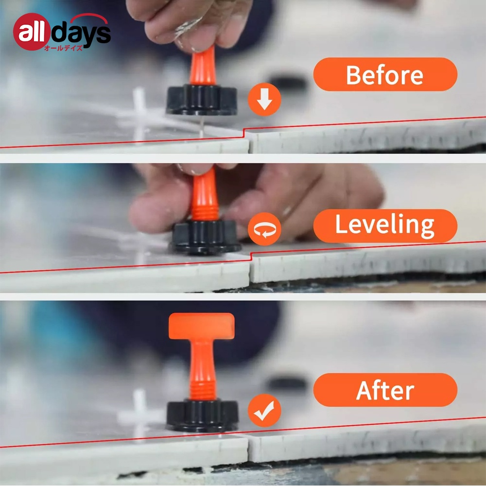 Alldays Reusable Tile Leveling Nat Spacer / Alat Perata Keramik 50 pcs perbungkus - 1.5 mm include Kunci Pengencang