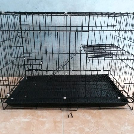 KANDANG KUCING/ANJING/MUSANG/HEWAN LIPAT TINGKAT 1 UKURAN XL (75×45×55)