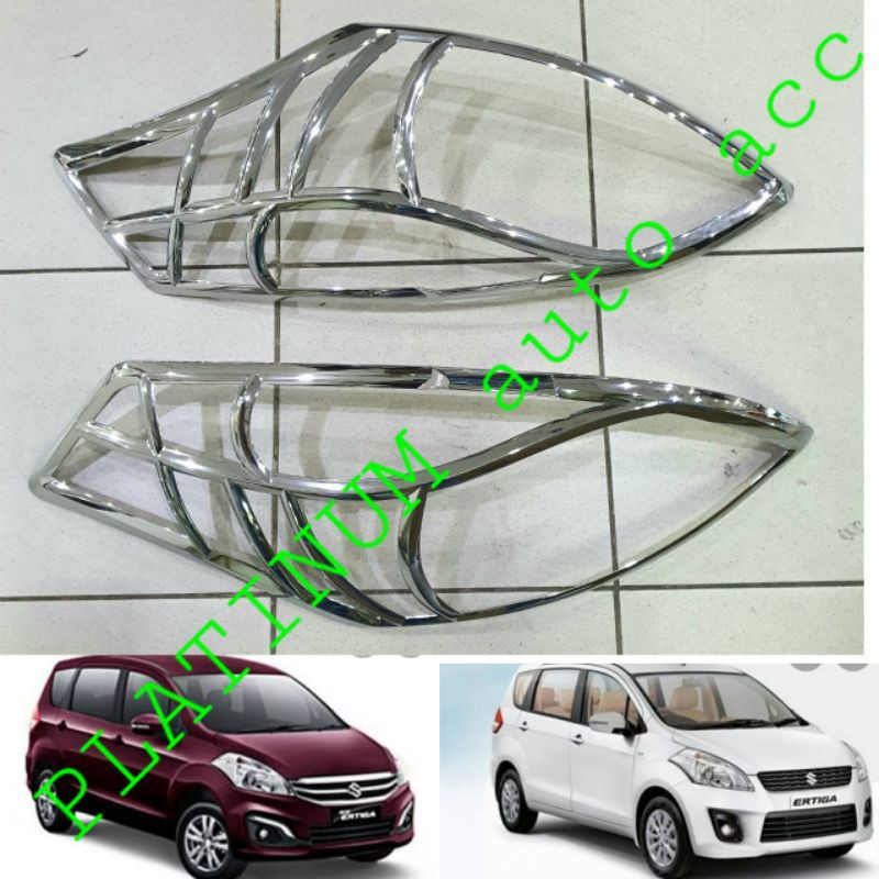Garnish lampu chrome lampu depan Ertiga lama 2013-2017.