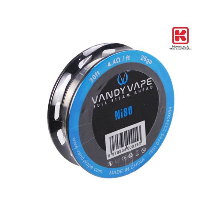 Vandy Vape Wire Pure Nickel Ni80 28 GA 30 Feet [9.15 Meter]