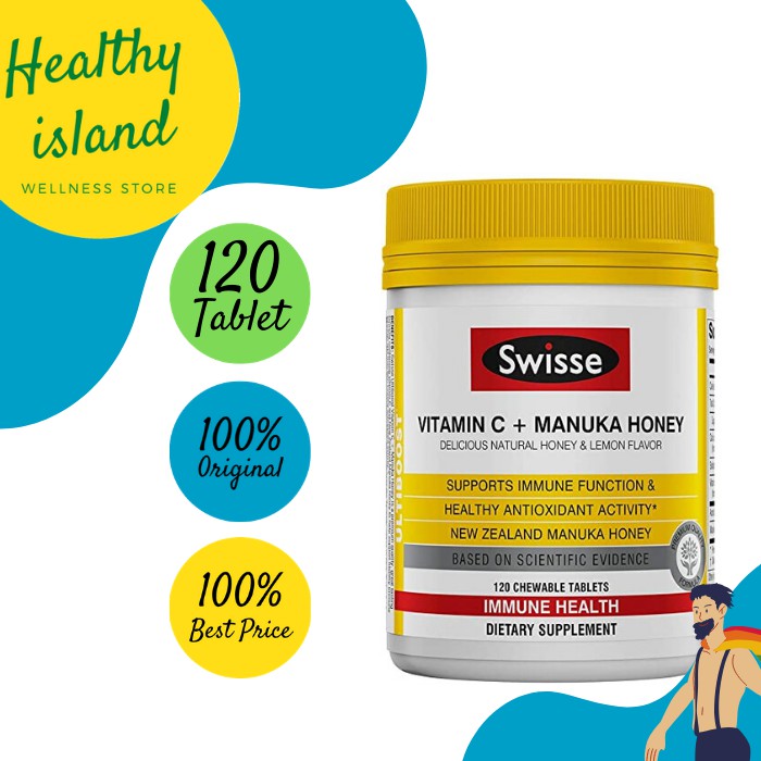 Swisse Vitamin C + Manuka Honey 120 Chewable Tablet