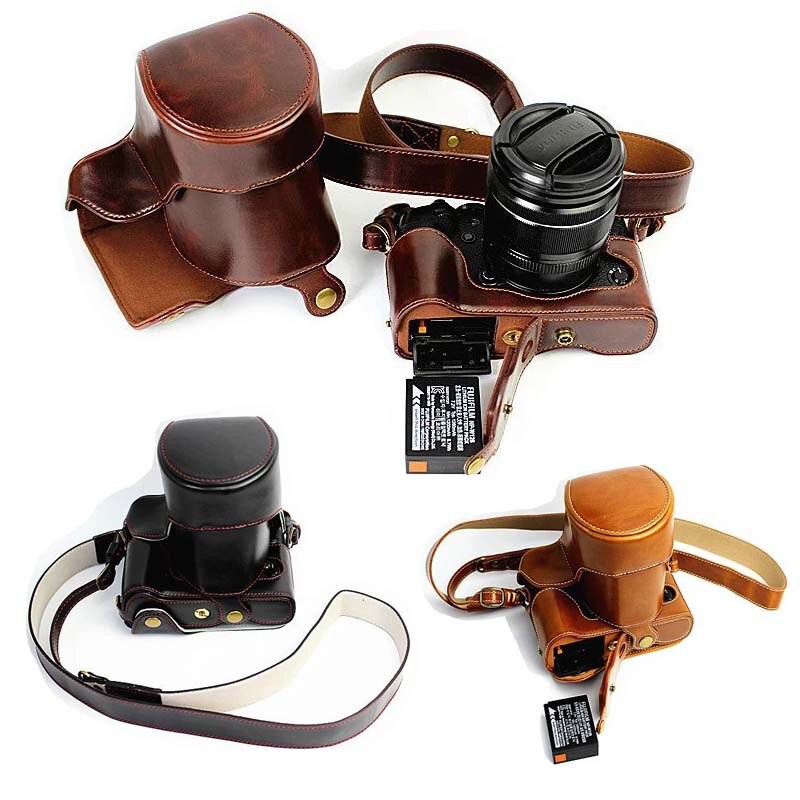 mirrorless Black/Brown/Coffe Digital Camera Leather Case Cover for Fujifilm XT1 Fuji X-T1 Camera