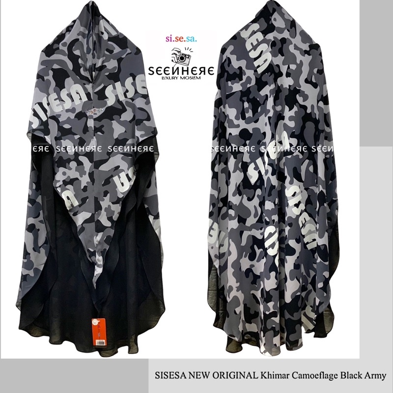 SISESA NEW ORIGINAL GUARANTEED - Khimar Camoeflage Black Army