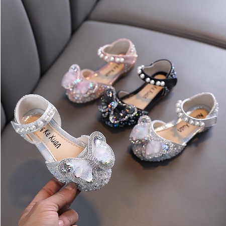 CHUBBI 32 Sepatu Pesta Anak Perempuan Crystal Kupu Mutiara