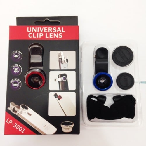 Lensa Fisheye 3IN1 Jepit Universal Clip Lens Fish Eye Macro Wide Angle 3 IN 1 Kamera HP Selfie