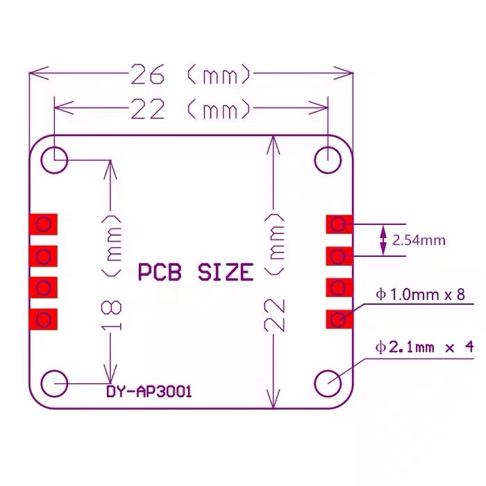 50pcs Dy-Ap3001 Modul Power Supply Amplifier Digital Kelas D 10w / 20w / 30w 12v / 24v