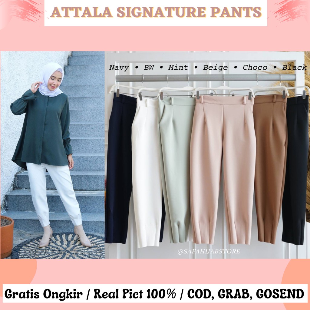 (BISA COD) ATTALA SIGNATURE PANTS / CELANA SCUBA / CELANA TULIP /ATALA SIGNATURE / WILLOW PANTS