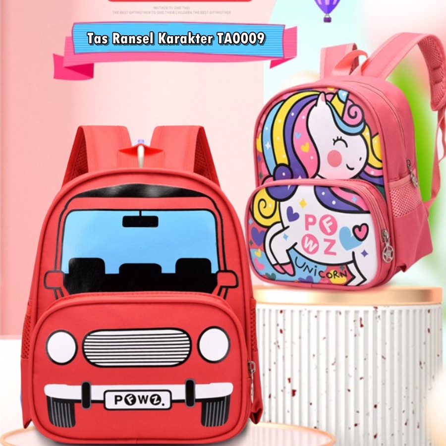 Tas Ransel Sekolah Anak Laki laki Perempuan Karakter TK SD PAUD TA0009