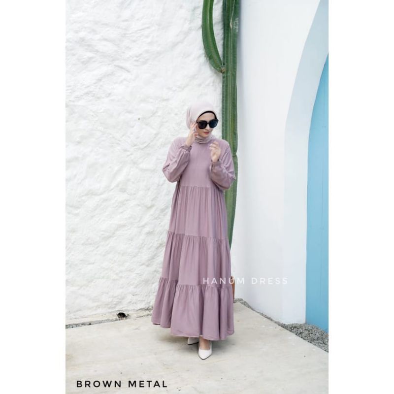 Hanum Dress Premium / Dress Polos / Dress Busui / Gamis Busui / Dress Rayon / COD