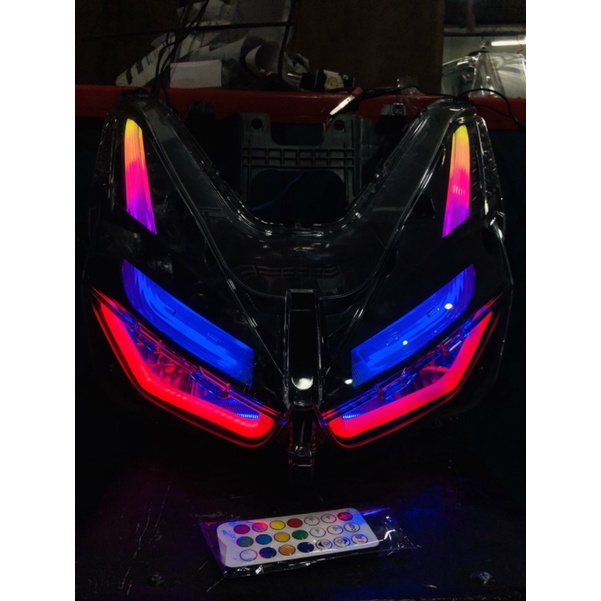 LAMPU LED ALIS RGB RUNNING DEVIL EYES FULL SET+REFLEKTOR VARIO 160 ALL NEW PLUG N PLAY