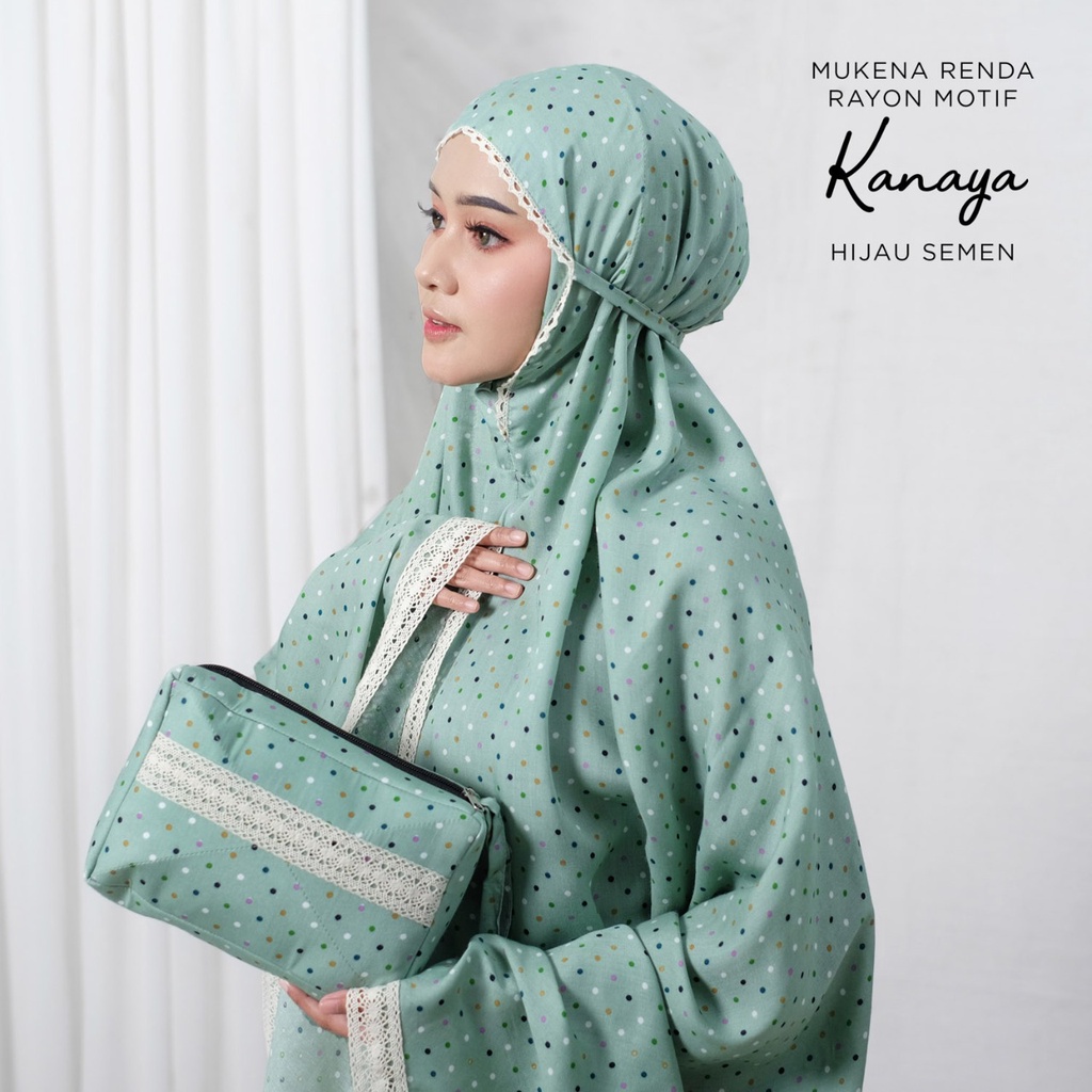PUSAT MUKENA TASIK - MUKENA DEWASA RENDA RAYON MOTIF KANAYA