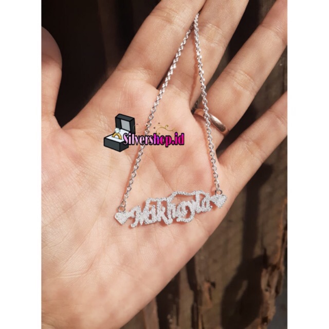 Perhiasan Kalung Perak 100% bahan perak murni yang kekinian