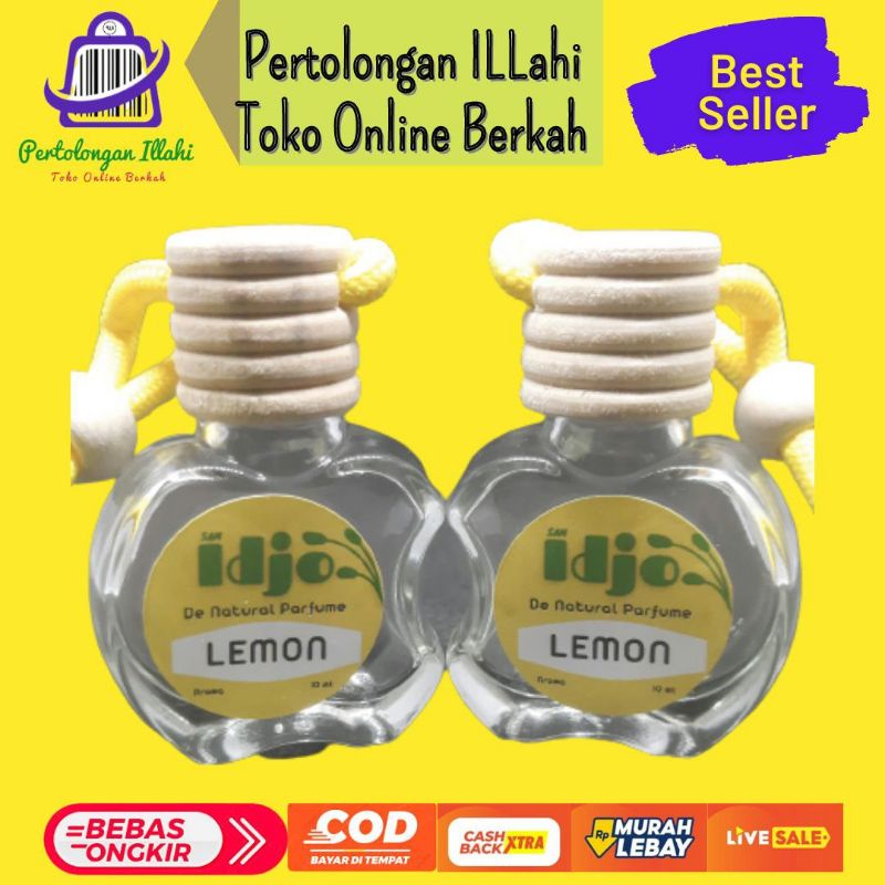 parfum wangi lemon buat ruangan mobil toilet kantor aroma harum segar cair botol gantung 10ml