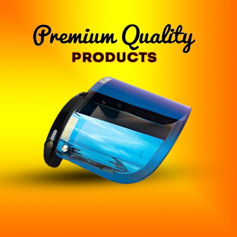 Kaca Flat Helm Bogo, Kaca Helm Flat Cargloss, Kaca datar injak