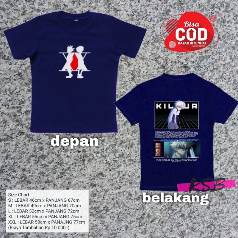 baju kaos anak anime hunter x hunter killua zoldyck/kaos anak laki laki hunter x hunter/kaos anak im