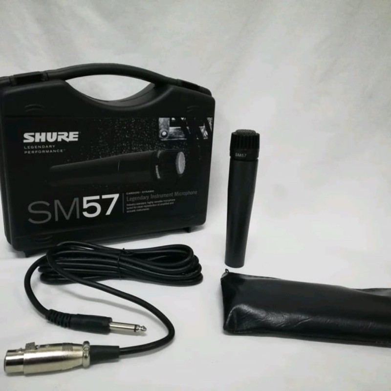 Jual Mic Kabel Shure Sm Instrument Microphone Plus Koper Shopee