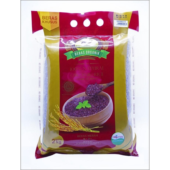 

MD ORGANIC RED RICE KUPAS KULIT / BERAS MERAH ORGANIK KUPAS KULIT 2KG