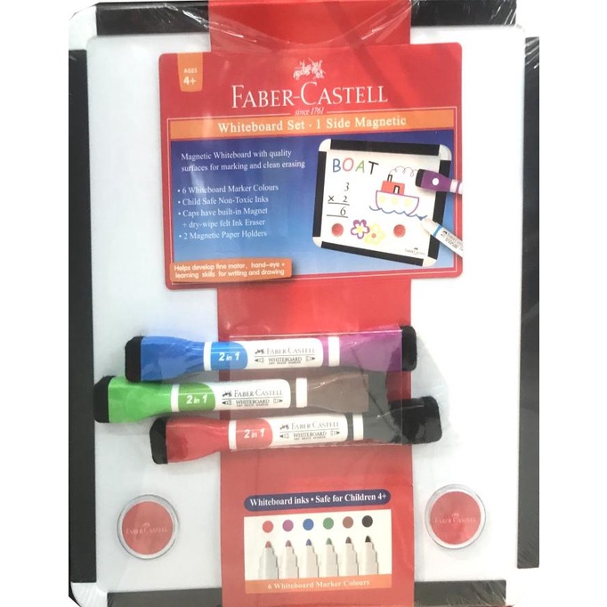 

Faber Castell Whiteboard set Magnet Papan Tulis White Board Fiber-Cast