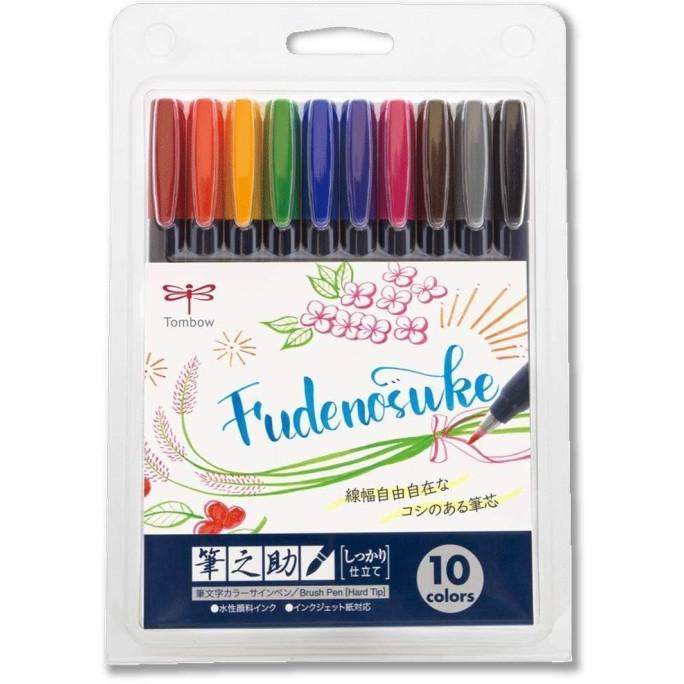 

[[COD]] Tombow Fudenosuke Brush Pen Hard Tip Set 10 CUCI GUDANG Kode 1195